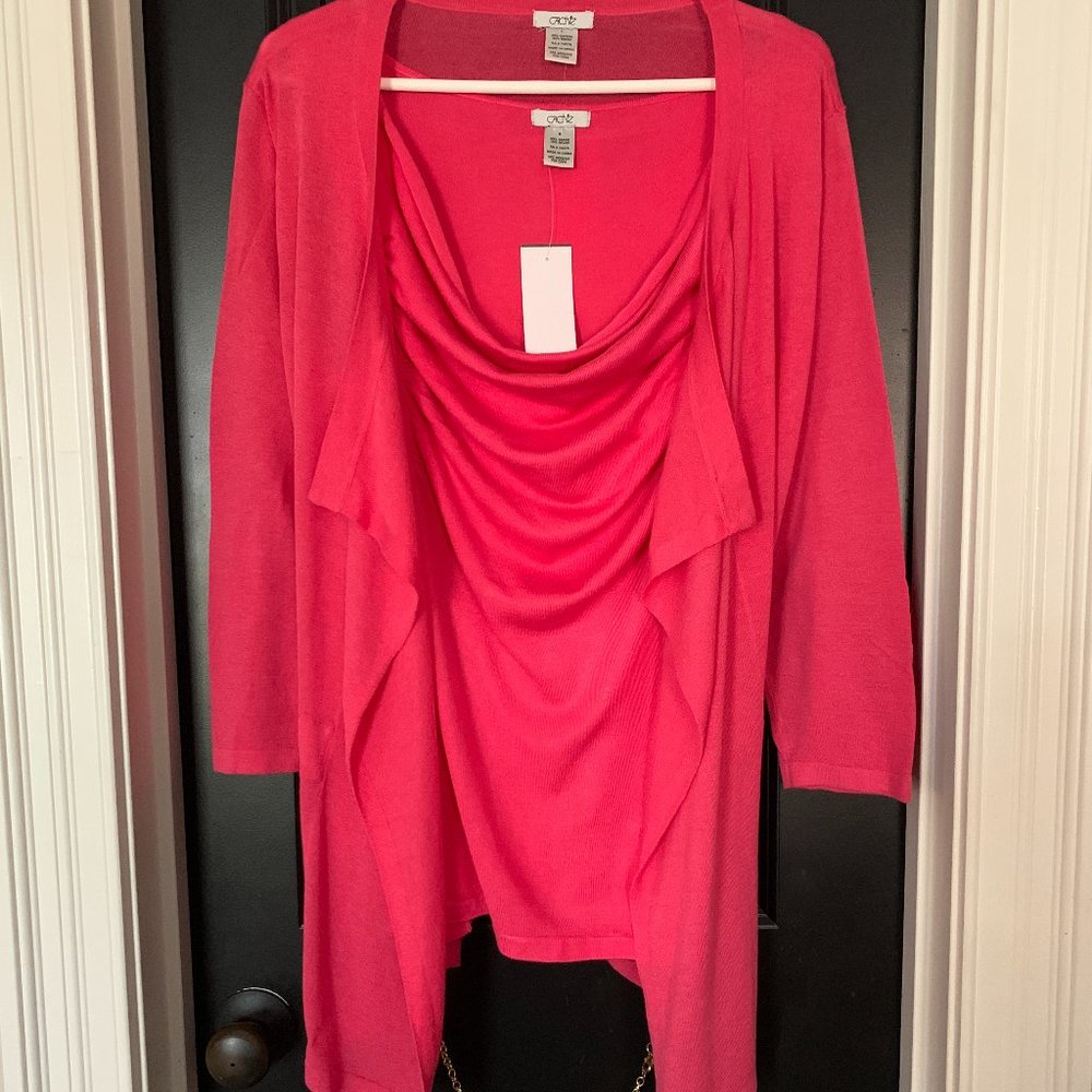 NWT! Matching Sleeveless Top (M)  and Cardigan (L)